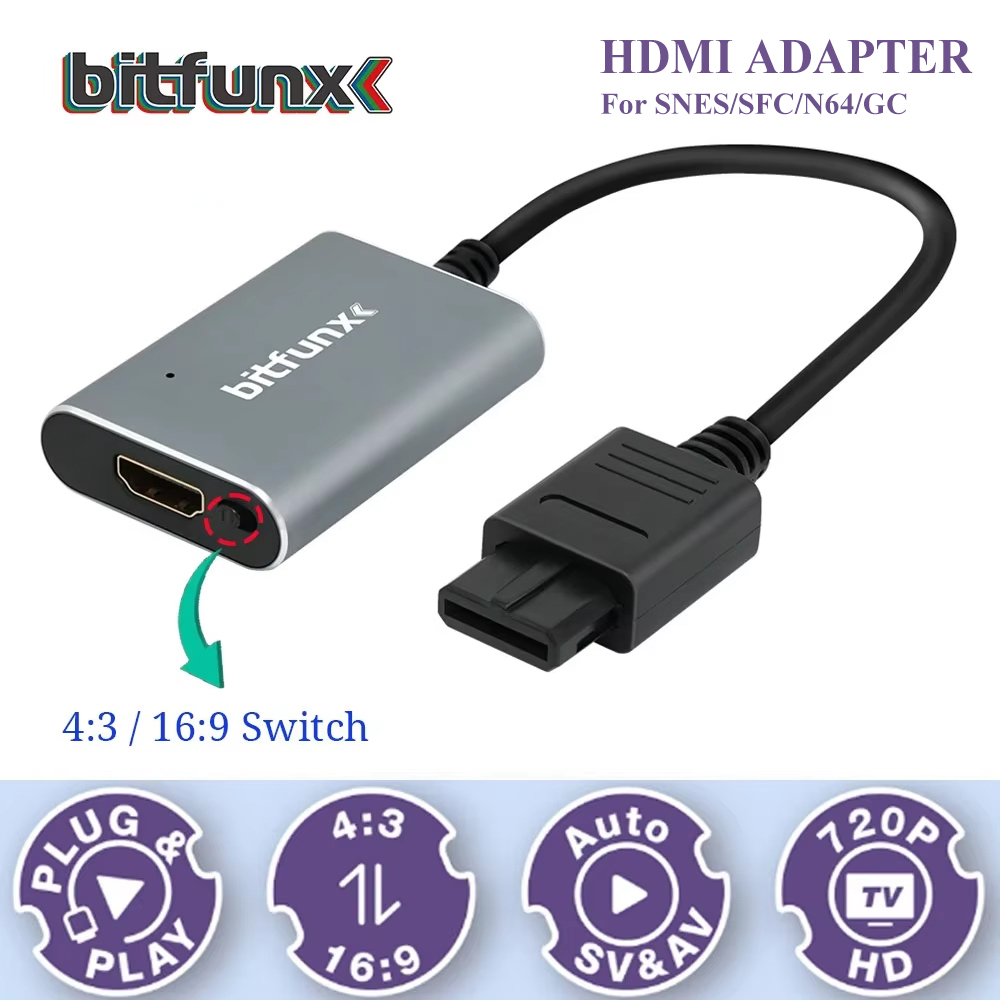 Retro Gaming Kiosk - Bitfunx 720P Adapter S-Video / AV