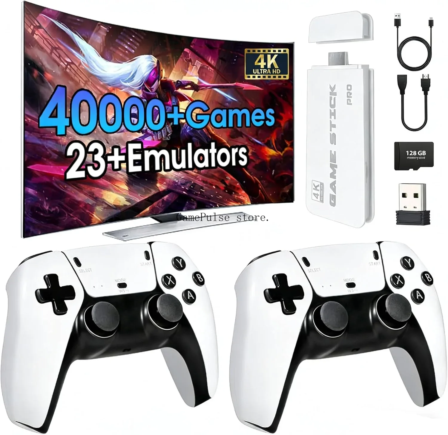 Retro Gaming Hdmi Stick - GamePulse Nowa Bezprzewodowa Konsola do Gier