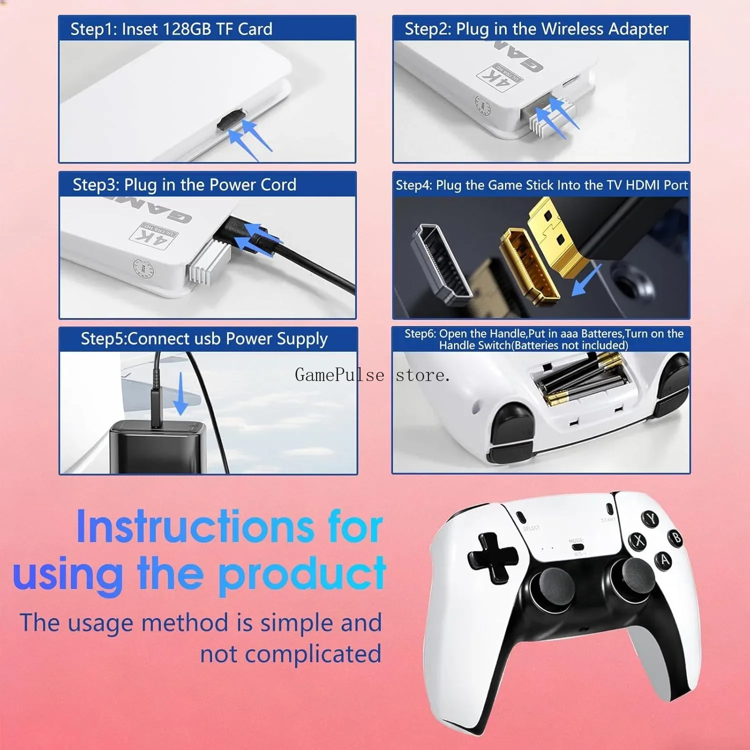 GamePulse Nowa Bezprzewodowa K – Retro Gaming Hdmi Stick recenzja i cena